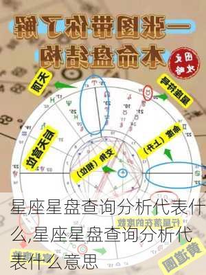 星座星盘查询分析代表什么,星座星盘查询分析代表什么意思