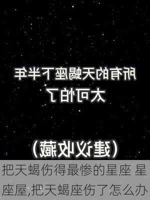 把天蝎伤得最惨的星座 星座屋,把天蝎座伤了怎么办