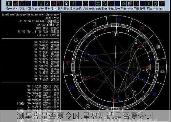 测星盘是否夏令时,星盘测试是否夏令时