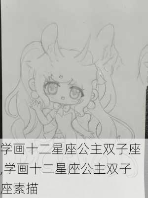 学画十二星座公主双子座,学画十二星座公主双子座素描