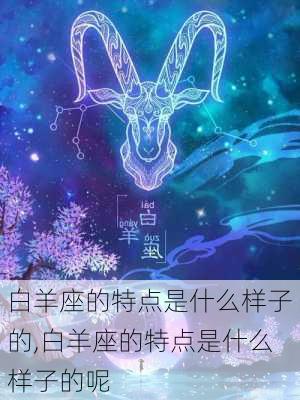 白羊座的特点是什么样子的,白羊座的特点是什么样子的呢