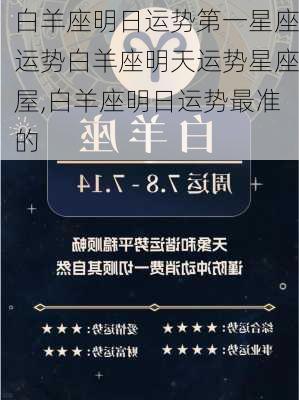 白羊座明日运势第一星座运势白羊座明天运势星座屋,白羊座明日运势最准的