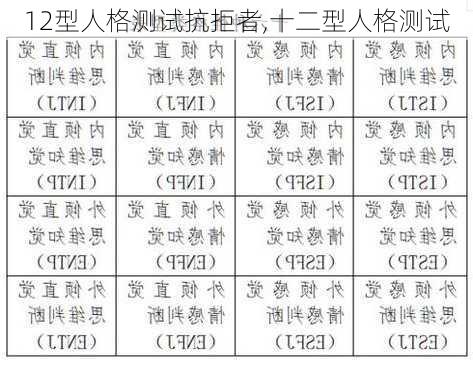 12型人格测试抗拒者,十二型人格测试