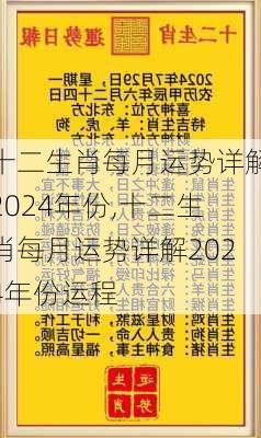 十二生肖每月运势详解2024年份,十二生肖每月运势详解2024年份运程