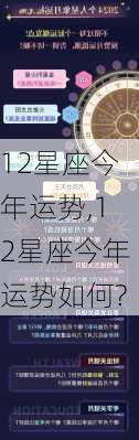 12星座今年运势,12星座今年运势如何?