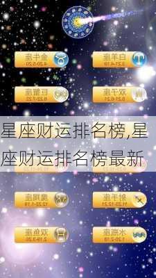 星座财运排名榜,星座财运排名榜最新