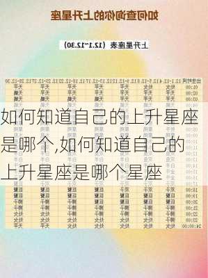 如何知道自己的上升星座是哪个,如何知道自己的上升星座是哪个星座