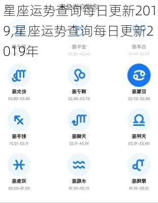 星座运势查询每日更新2019,星座运势查询每日更新2019年