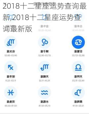 2018十二星座运势查询最新,2018十二星座运势查询最新版