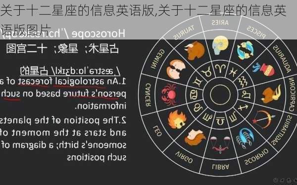 关于十二星座的信息英语版,关于十二星座的信息英语版图片