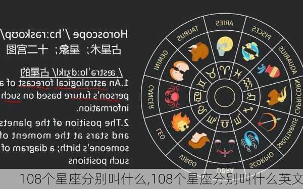 108个星座分别叫什么,108个星座分别叫什么英文