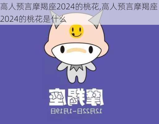 高人预言摩羯座2024的桃花,高人预言摩羯座2024的桃花是什么