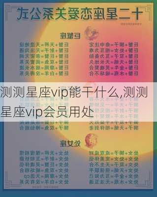 测测星座vip能干什么,测测星座vip会员用处