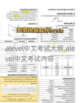 alevel中文考试大纲,alevel中文考试内容