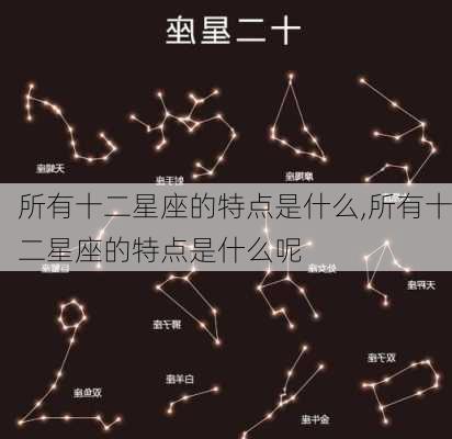 所有十二星座的特点是什么,所有十二星座的特点是什么呢