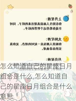 怎么知道自己的星座日月组合是什么,怎么知道自己的星座日月组合是什么意思