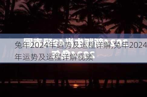 兔年2024年运势及运程详解,兔年2024年运势及运程详解视频