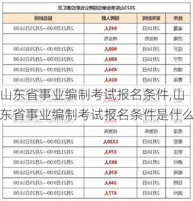 山东省事业编制考试报名条件,山东省事业编制考试报名条件是什么