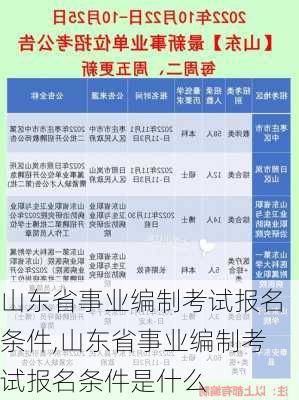 山东省事业编制考试报名条件,山东省事业编制考试报名条件是什么