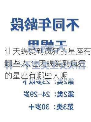 让天蝎爱到疯狂的星座有哪些人,让天蝎爱到疯狂的星座有哪些人呢