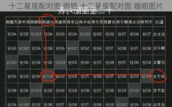 十二星座配对图 婚姻,十二星座配对图 婚姻图片