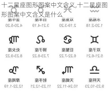 十二星座图形图案中文含义,十二星座图形图案中文含义是什么