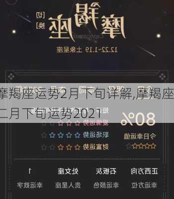 摩羯座运势2月下旬详解,摩羯座二月下旬运势2021