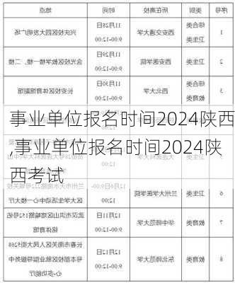 事业单位报名时间2024陕西,事业单位报名时间2024陕西考试