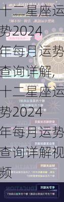 十二星座运势2024年每月运势查询详解,十二星座运势2024年每月运势查询详解视频