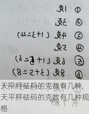 天平秤砝码的克数有几种,天平秤砝码的克数有几种规格