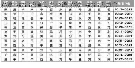 紫微斗数命盘查询多少钱,紫微斗数命盘算命