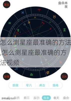 怎么测星座最准确的方法,怎么测星座最准确的方法视频