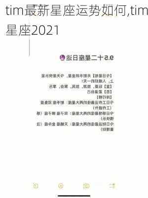 tim最新星座运势如何,tim星座2021