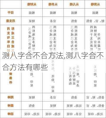 测八字合不合方法,测八字合不合方法有哪些