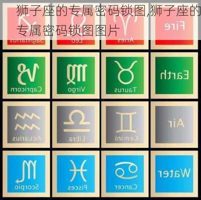 狮子座的专属密码锁图,狮子座的专属密码锁图图片