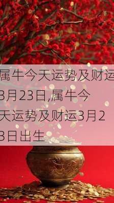 属牛今天运势及财运3月23日,属牛今天运势及财运3月23日出生