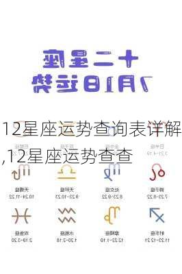 12星座运势查询表详解,12星座运势查查