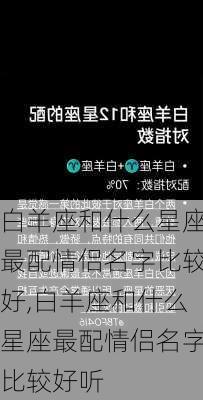 白羊座和什么星座最配情侣名字比较好,白羊座和什么星座最配情侣名字比较好听