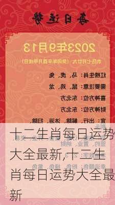 十二生肖每日运势大全最新,十二生肖每日运势大全最新