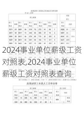 2024事业单位薪级工资对照表,2024事业单位薪级工资对照表查询