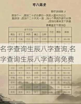 名字查询生辰八字查询,名字查询生辰八字查询免费