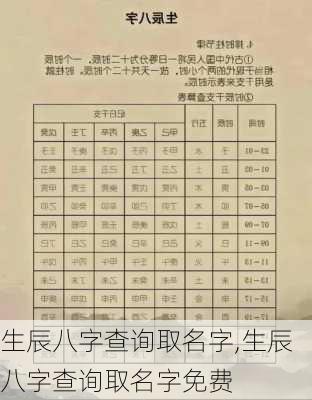 生辰八字查询取名字,生辰八字查询取名字免费