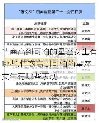 情商高到可怕的星座女生有哪些,情商高到可怕的星座女生有哪些表现