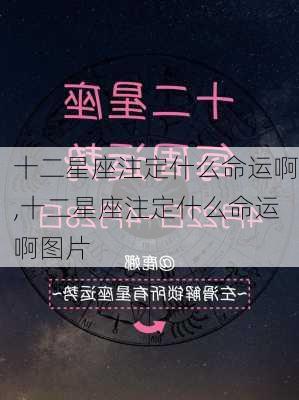 十二星座注定什么命运啊,十二星座注定什么命运啊图片