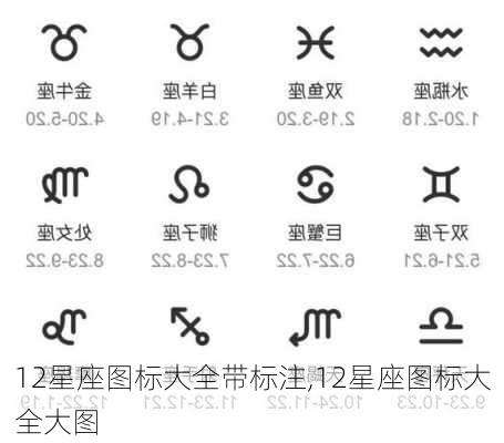 12星座图标大全带标注,12星座图标大全大图