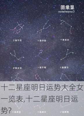 十二星座明日运势大全女一览表,十二星座明日运势?