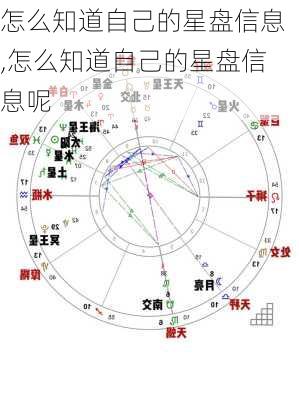 怎么知道自己的星盘信息,怎么知道自己的星盘信息呢