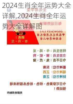 2024生肖全年运势大全详解,2024生肖全年运势大全详解图