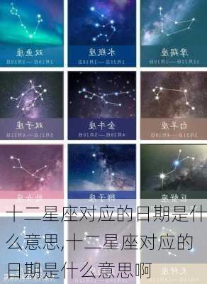 十二星座对应的日期是什么意思,十二星座对应的日期是什么意思啊