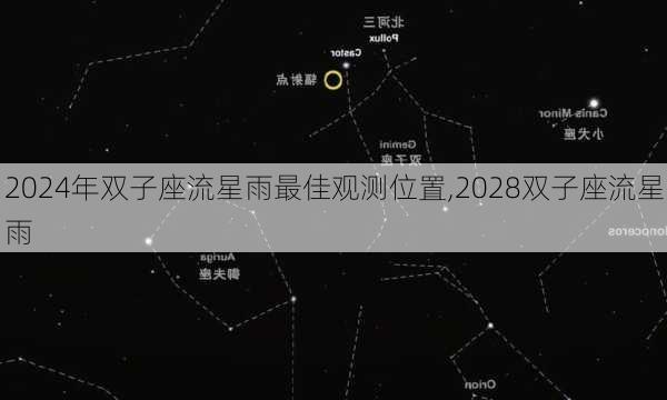 2024年双子座流星雨最佳观测位置,2028双子座流星雨